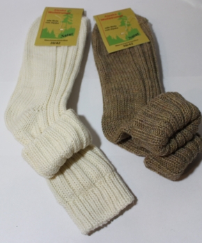 Damen Socken mit Alpaka und Umschlag 2 Paar
